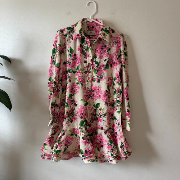 Tuckernuck Gossamer Pink Hydrangea Callahan Shirt Dress - Picture 2 of 12